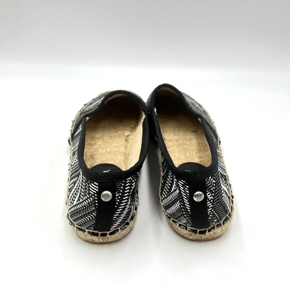 Sam Edelman Size 8 Lynn Black White Geometric Chevron Print Loafers Flats Shoes - Picture 6 of 12
